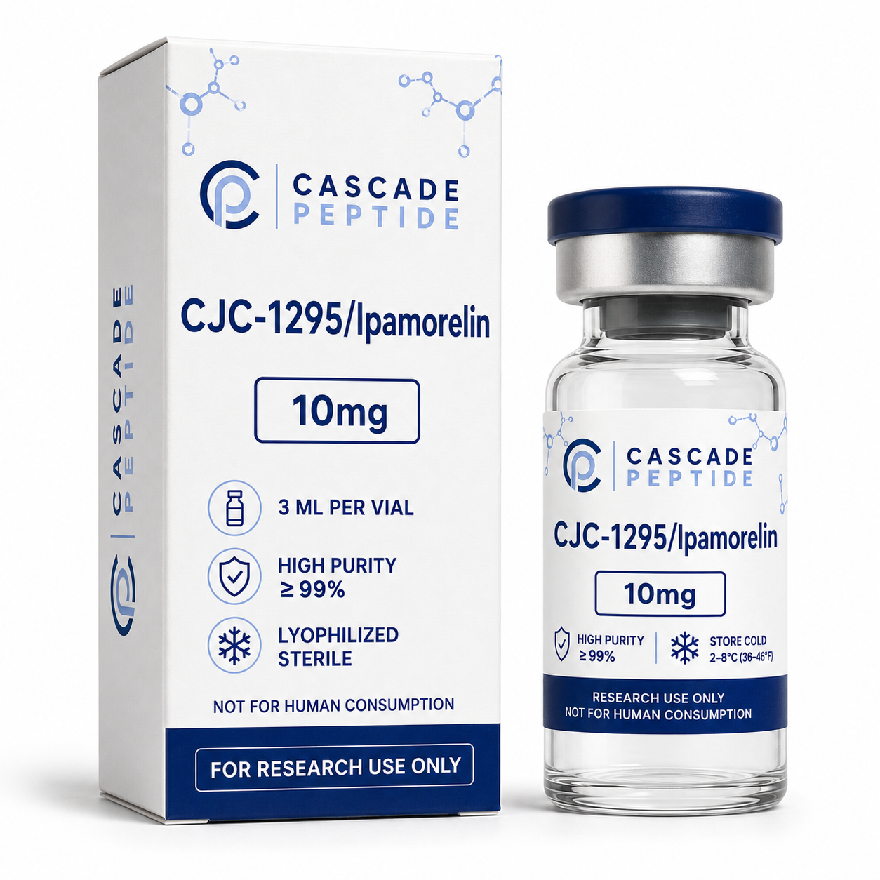 Cascade Peptide research vial